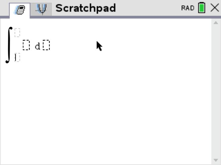 TI-Nspire definite integral template