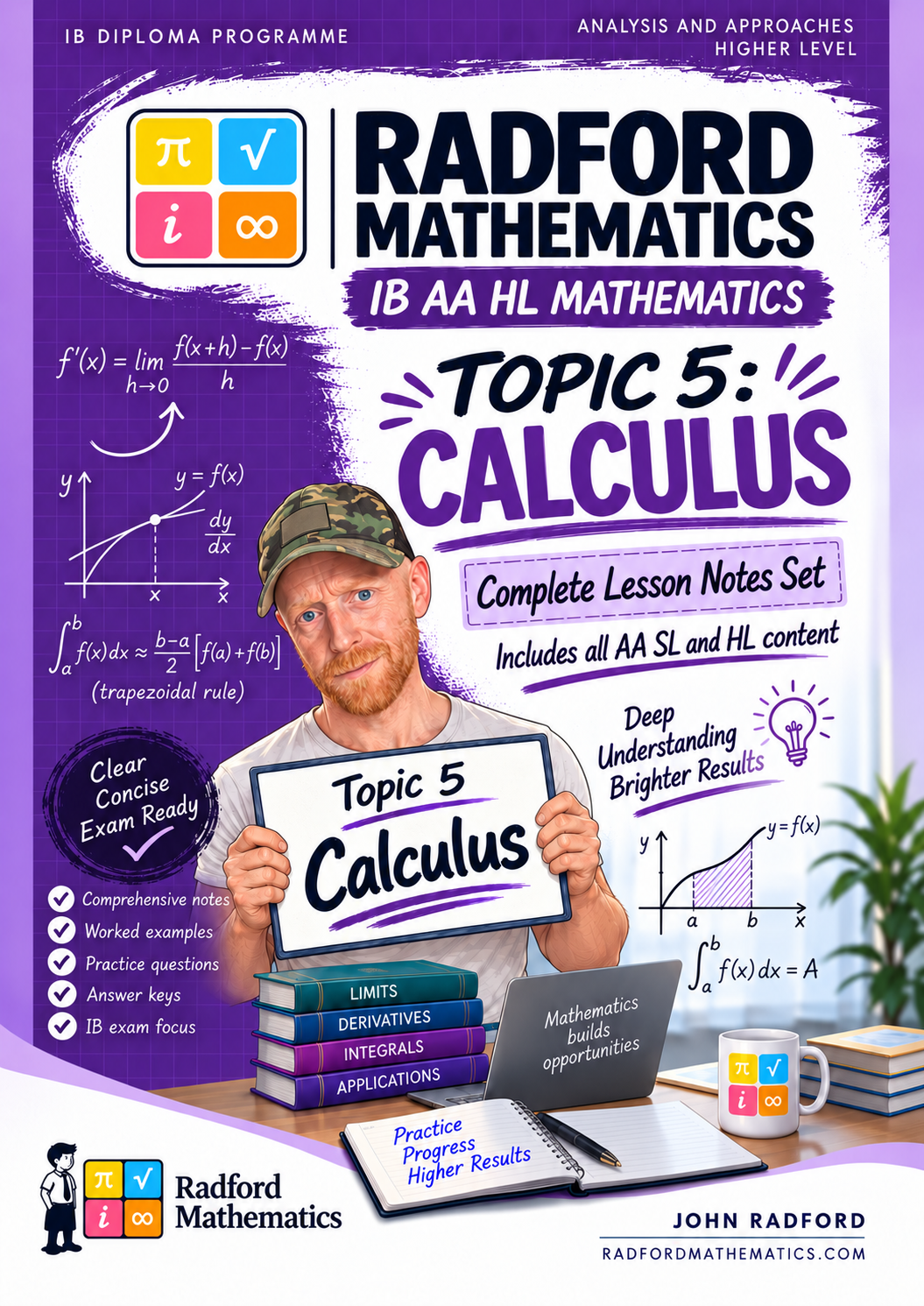 AA HL Topic 5 Calculus — Complete Student Notes, by John Radford