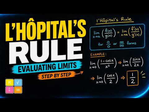 L’Hôpital’s Rule Explained | IB Maths AA HL Limits Made Easy — YouTube thumbnail