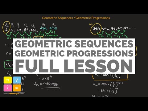Geometric Sequences & Progressions, Common Ratio, Formula for nth Term, Recursive Formula — YouTube thumbnail