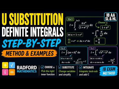 U-Substitution for Definite Integrals: 2 Methods Explained | IB AA SL & HL — YouTube thumbnail