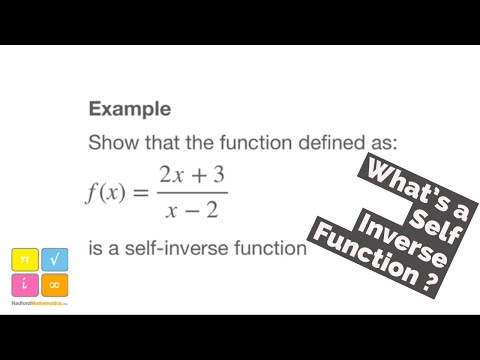 Self Inverse Functions Definition and Worked Example — YouTube thumbnail