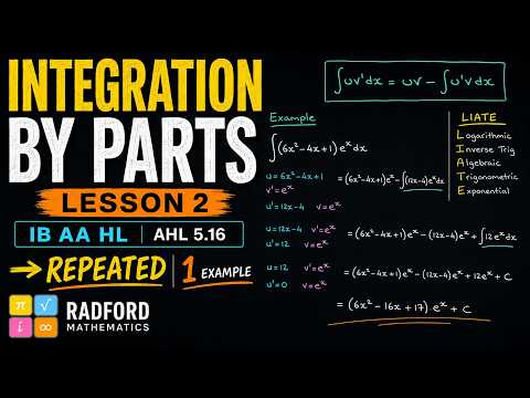 Repeated Integration by Parts | Step-by-Step Example | IB Maths AA HL — YouTube thumbnail