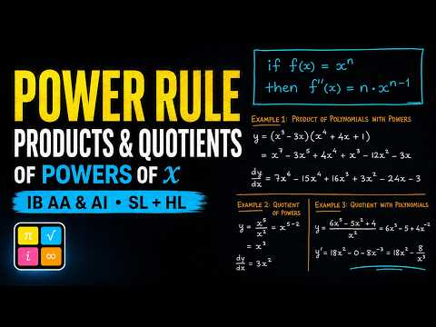 Power Rule for Products & Quotients of Powers | IB Maths AA & AI SL/HL — YouTube thumbnail