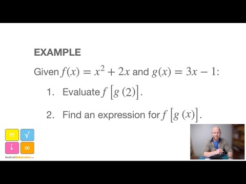 Composite Function - Evaluate f(g(2)) and Find Expression for f(g(x)) - 2 Methods — YouTube thumbnail