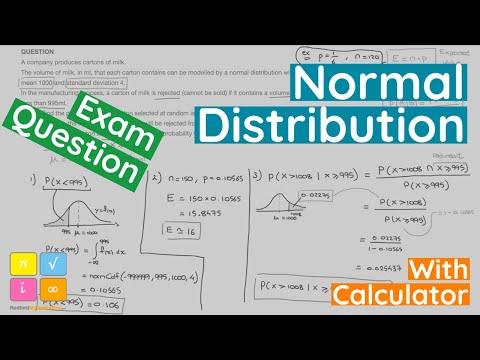 Normal Distribution Question - IB AI & AA SL Math - Normal CDF, Bell Curve, Conditional Probability — YouTube thumbnail